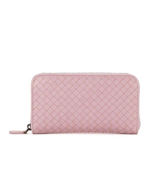 Bottega Veneta Zip-Around  en Pink Cuero de ternero
