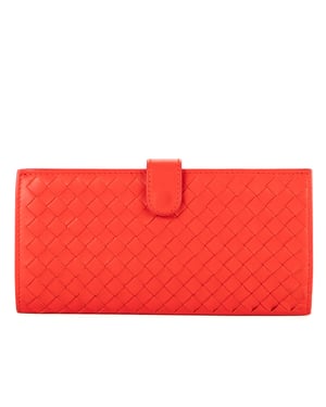 Bottega Veneta Flap Continental  en Red Cuero de ternero