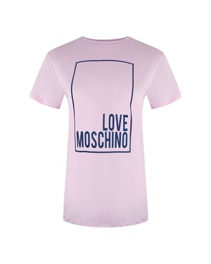 Camiseta Rosa Con Logo De Love Moschino