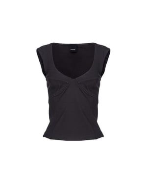 Top sin mangas de cuello cuadrado