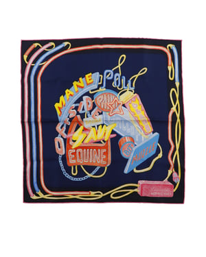 Bufanda de seda Gavroche Chevaloscope Neon Pointille de segunda mano 45
