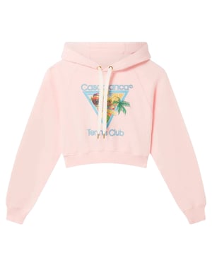 Sudadera Corta Con Estampado De Casablanca, Sudadera Rosa Pálido Del Afro Cubism Tennis Club