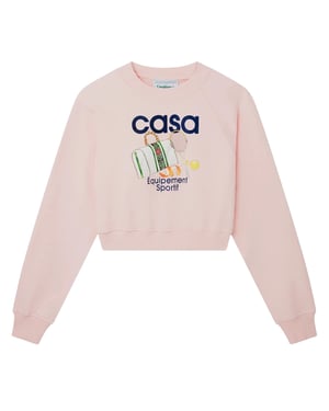 Sudadera Deportiva Rosa Con Estampado De Casablanca