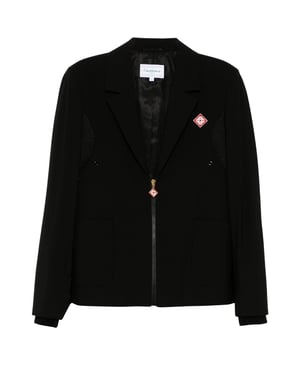 Chaquetas Deportivas Negras Con Cremallera De Casablanca