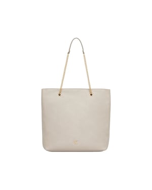 Bolso de mano de polietileno beige Calvin Klein