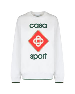 Sudadera Blanca Con El Logotipo De Casablanca Bold Casa Sport