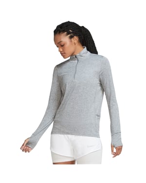 Nike Element 1/2 Zip Up - Camiseta De Manga Larga Gris