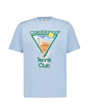 Camiseta Azul Con Icono Del Tenis Metafísico De Casablanca