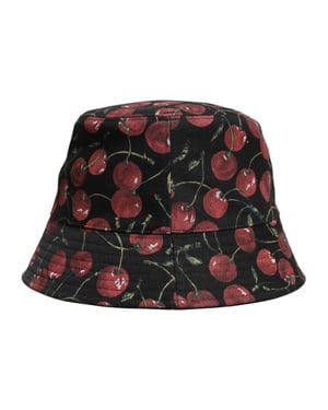 Sombrero de Cubo con Estampado de Cerezas