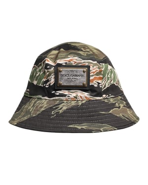 Sombrero de Cubo Camuflaje con Parche de Logo