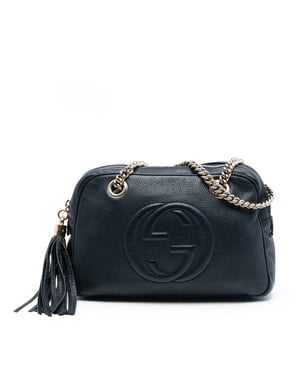 Bolso de hombre de cuero Soho con cadena y cremallera de segunda mano