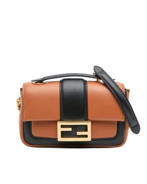 Bolso de Hombro Baguette Apolo de Cadena en Napa Bicolor de Segunda Mano