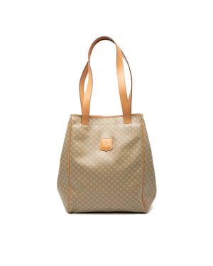 Bolso Tote de Lona Recubierta de Macadam de Segunda Mano