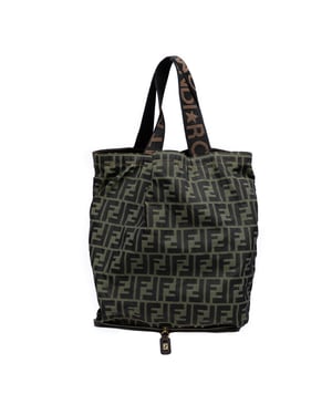 Bolso plegable de lona y nailon Zucca de segunda mano