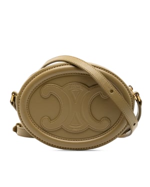 Bolso bandolera ovalado Cuir Triomphe de piel de ternera pequeña de segunda mano