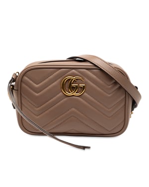 Mini GG Marmont Matelassé de Piel de Segunda Mano Crossbody