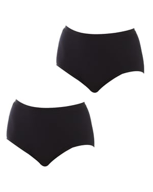 Paquete de 2 pantalones de cintura alta de bambú para mujer Q908