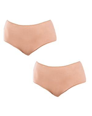 Paquete de 2 Pantys de Cintura Alta para Mujer de Bambú Q906