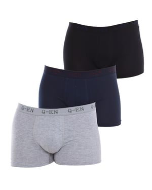 Paquete de 3 bóxers de algodón bambú elástico para hombres Q501