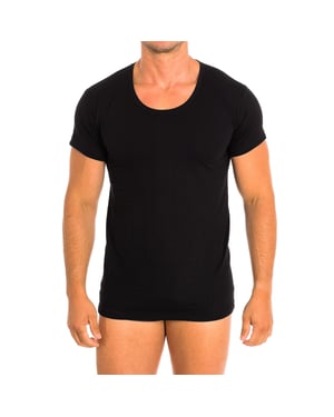 Camiseta interior de algodón para hombre de manga corta Q1002