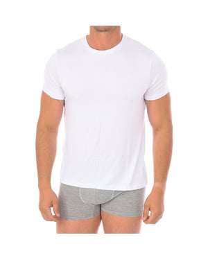 Camiseta Interior de Manga Corta para Hombre de Bambú Q602