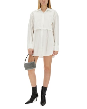 Vestido de camisa de algodón