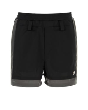 Bermudas de poliéster negras