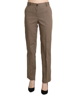 Pantalones de algodón de pierna recta