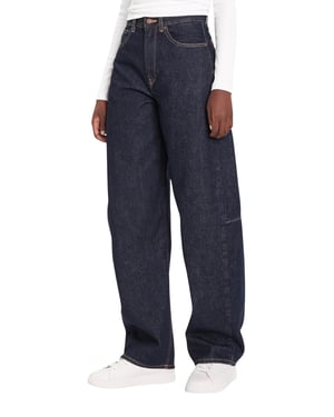 Jeans de pierna recta en tono oscuro