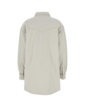 Camisa Oversize de Mezclilla Blanca