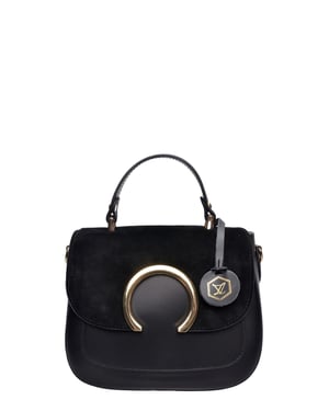 Luisa Vannini Negro Bolso de cuero
