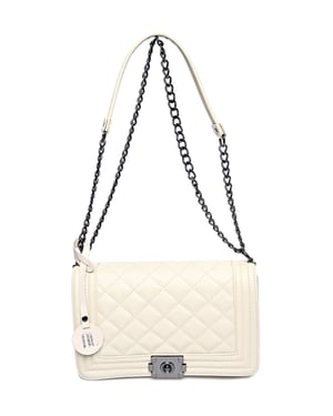 Anna Luchini Beige Bolso de cuero