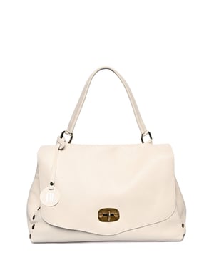 Anna Luchini Beige Bolso de cuero