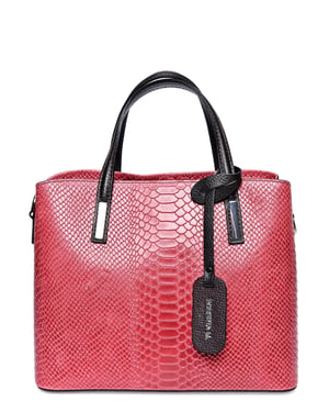 Roberta M Rojo Bolso de cuero