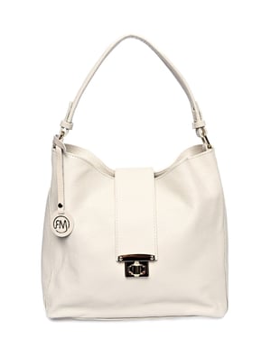 Roberta M Beige Bolso de cuero
