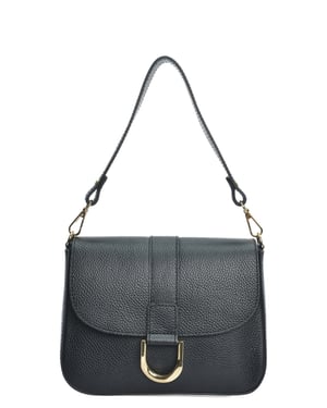 Anna Luchini Negro Bolso de cuero