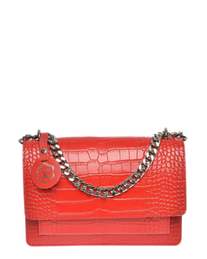 Luisa Vannini Rojo Bolso de cuero