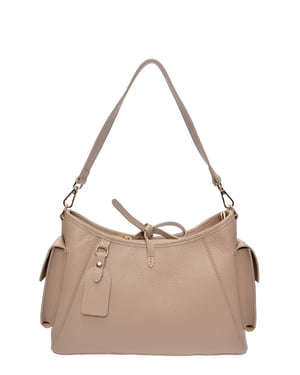 Anna Luchini Beige Bolso de cuero