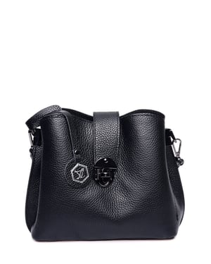 Luisa Vannini Negro Bolso de cuero