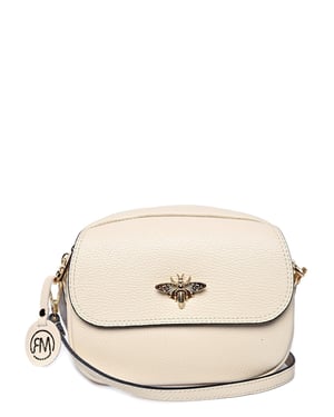 Roberta M Beige Bolso de cuero