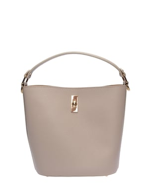 Luisa Vannini Beige Bolso de cuero
