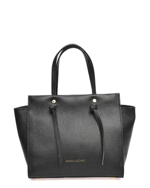 Anna Luchini Negro Bolso de cuero