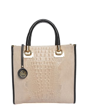 Roberta M Beige Bolso de cuero