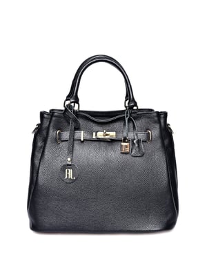 Anna Luchini Negro Bolso de cuero