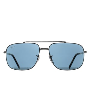 Ray-Ban Rectángulo Unisex Azul Plata Pulido RB3796