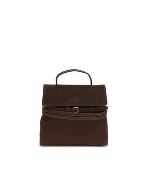Bolso Bos Taurus de cuero de ternera marrón Moschino