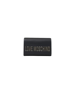 Bolso de mano negro de polietileno Love Moschino
