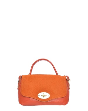 Roberta M Naranja Bolso de cuero