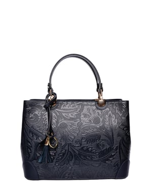 Anna Luchini Azul Bolso de cuero