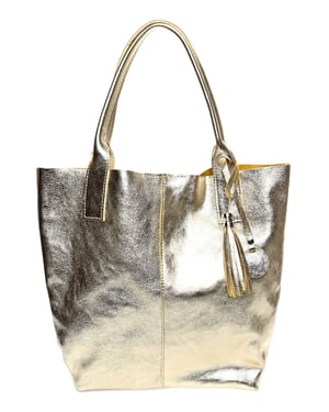 Roberta M Oro Bolso de cuero